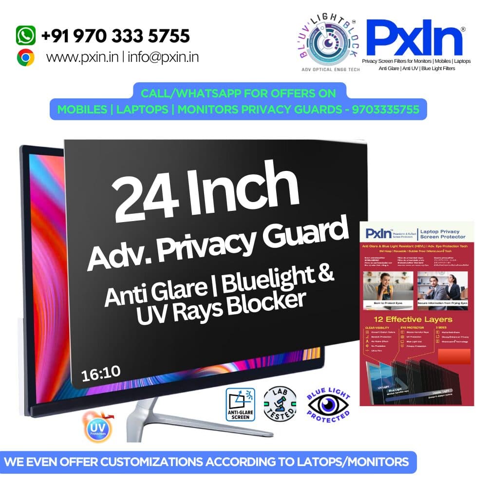 24 Inch(16:10) Monitor Privacy Screen Protector