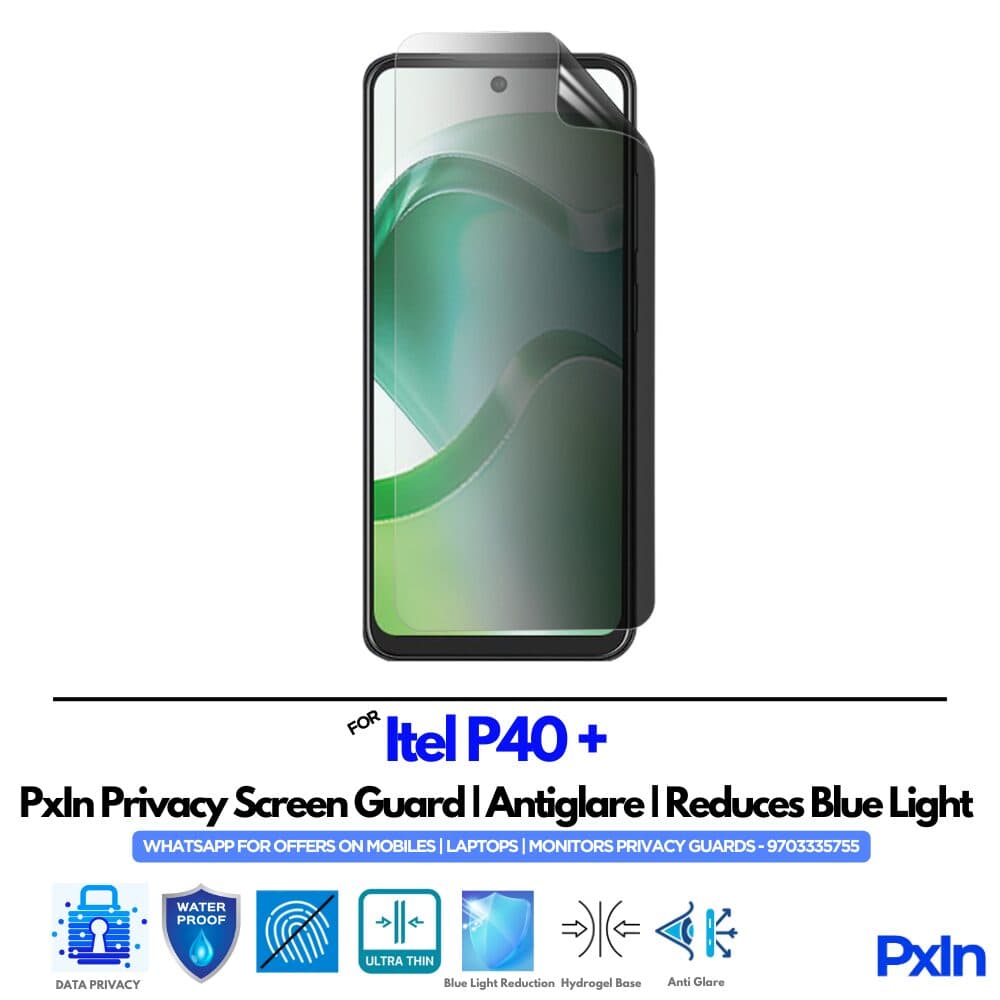 Itel P40 + Privacy Screen Guard