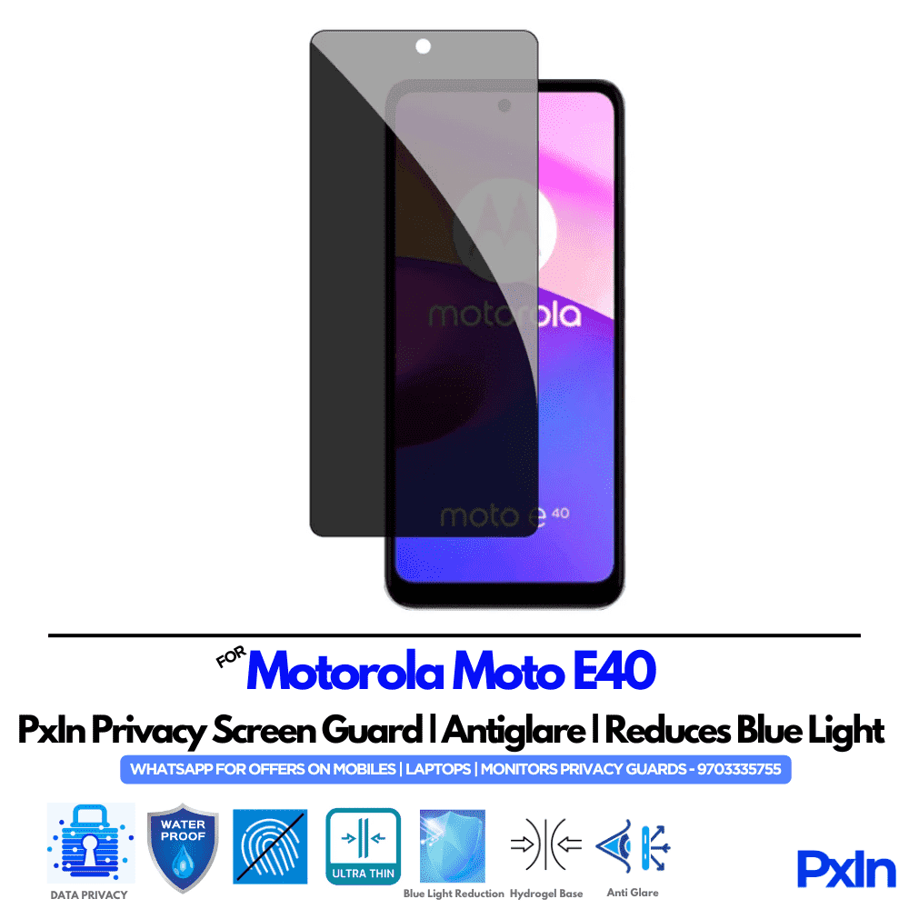 Motorola Moto E40 Privacy Screen Guard