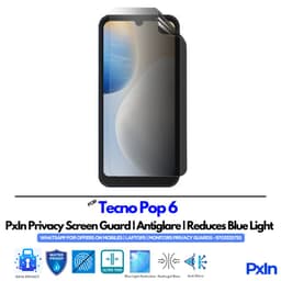 Tecno Pop 6 Privacy Screen Guard