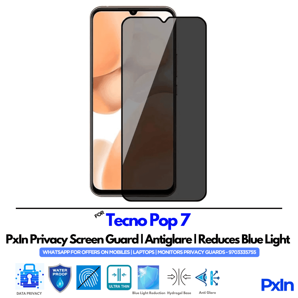 Tecno Pop 7 Privacy Screen Guard
