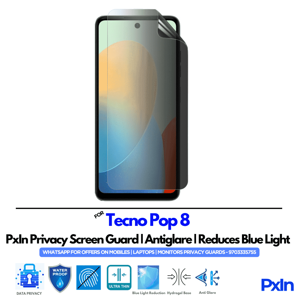 Tecno Pop 8 Privacy Screen Guard