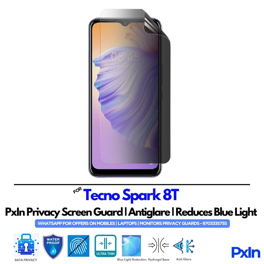 Tecno Spark 8T Privacy Screen Guard