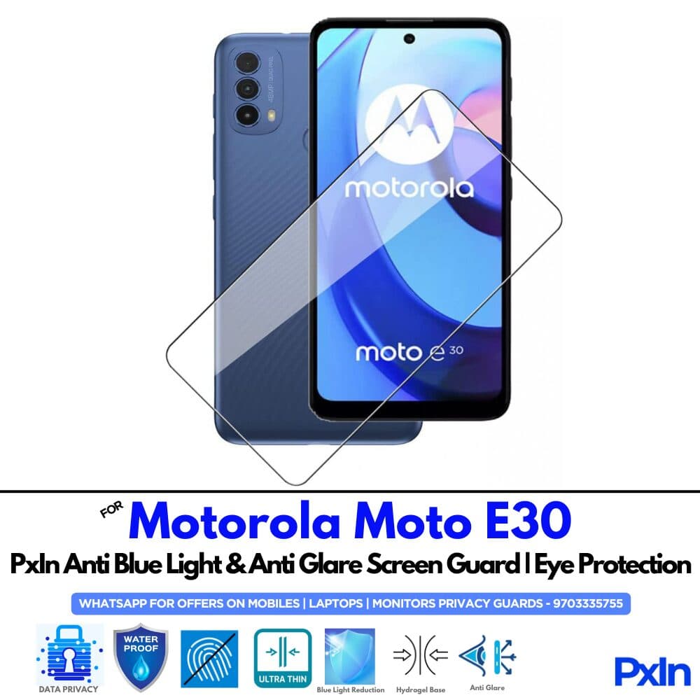 Motorola Moto E30 Anti Blue light screen guard