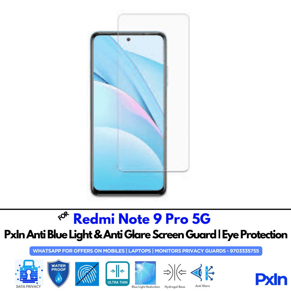 Redmi Note 9 Pro 5G Mobile Anti Bluelight Screen Guard