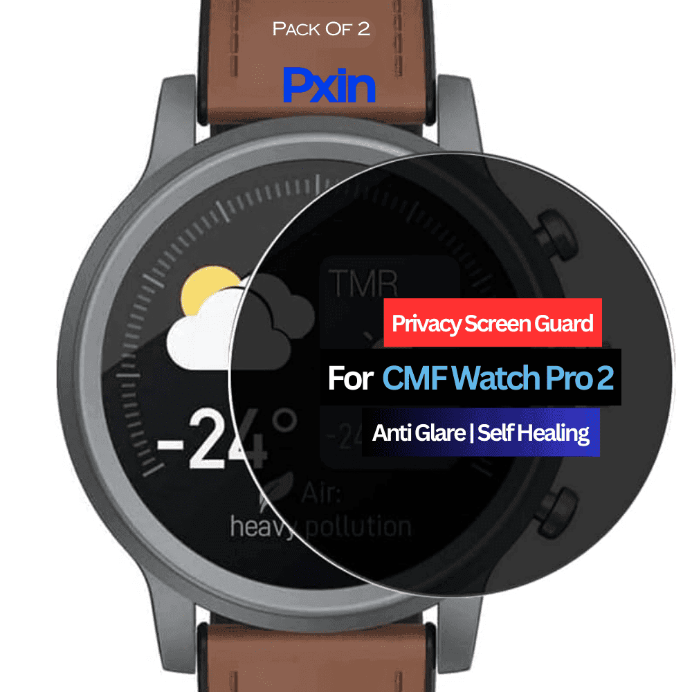CMF Watch Pro 2 Smartwatch Privacy Screen Guard for | Privacy Filter | Anti-Glare, Fingerprint Resistant (Pack of 2)