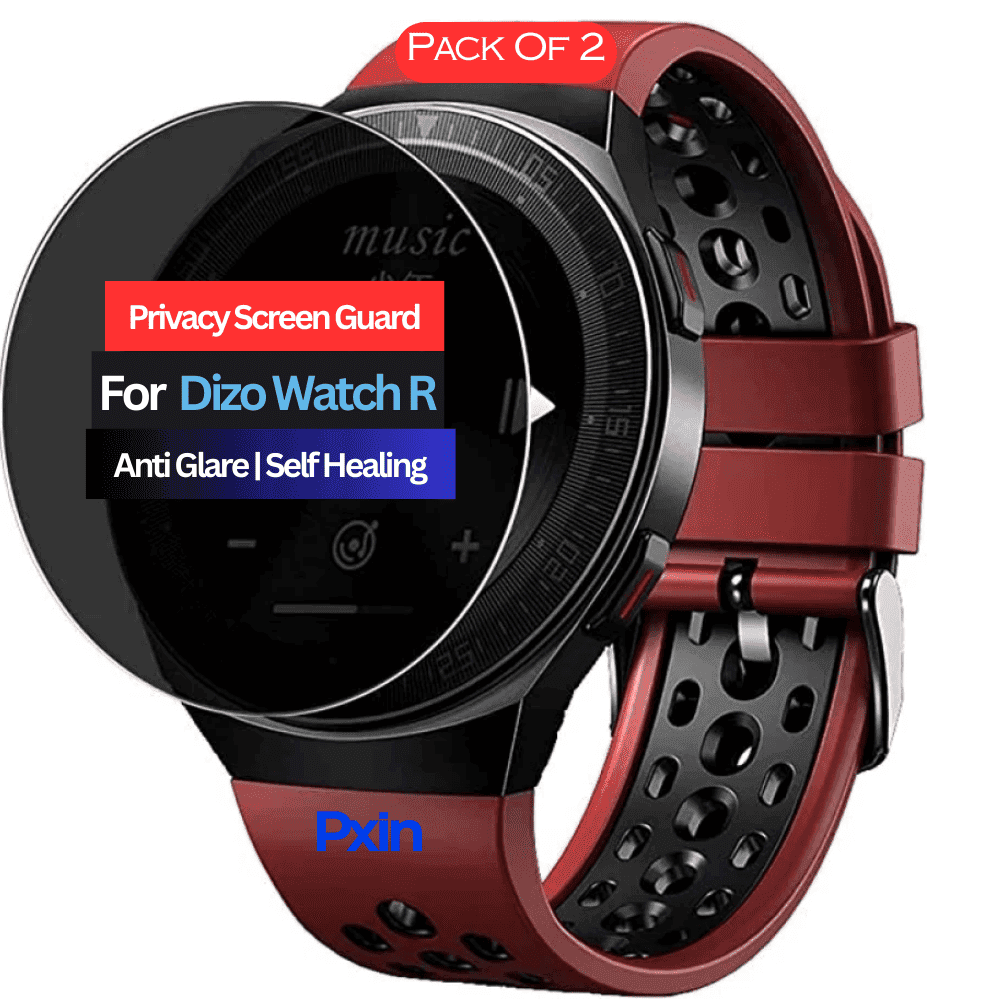 Dizo Watch R Smartwatch Privacy Screen Guard for | Privacy Filter | Anti-Glare, Fingerprint Resistant (Pack of 2)