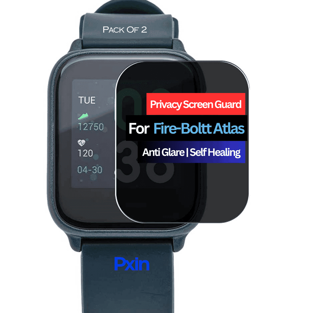 Fire-Boltt Atlas Smartwatch Privacy Screen Guard for | Privacy Filter | Anti-Glare, Fingerprint Resistant (Pack of 2)