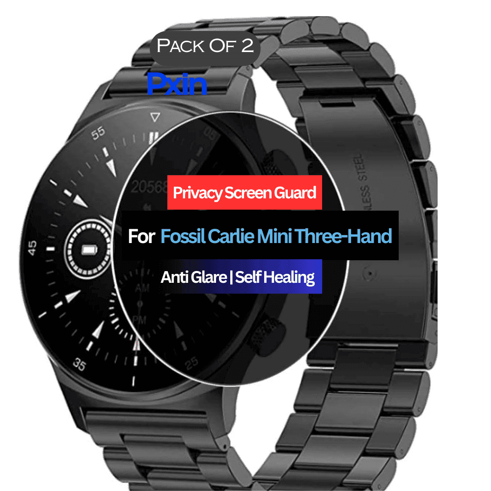 Fossil Carlie Mini Three-Hand Smartwatch Privacy Screen Guard for | Privacy Filter | Anti-Glare, Fingerprint Resistant (Pack of 2)