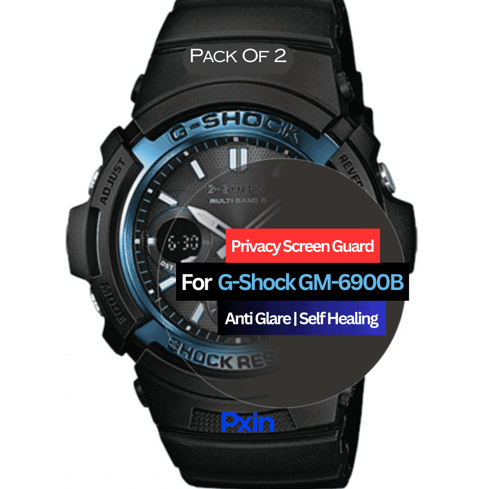 G-Shock GM-6900B Smartwatch Privacy Screen Guard for | Privacy Filter | Anti-Glare, Fingerprint Resistant (Pack of 2)