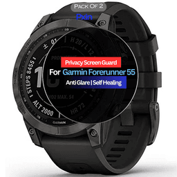 GARMIN Forerunner 55 Smartwatch Privacy Screen Guard for | Privacy Filter | Anti-Glare, Fingerprint Resistant (Pack of 2)