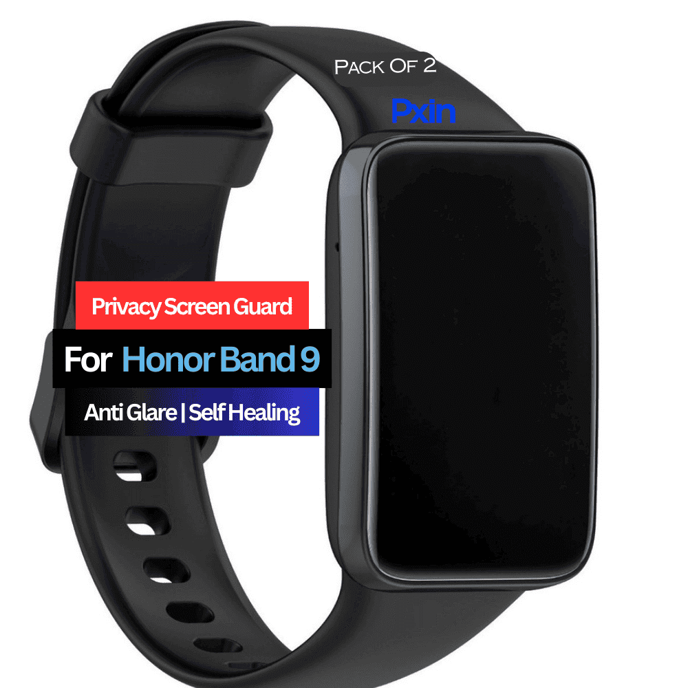 Honor Band 9 Smartwatch Privacy Screen Guard for | Privacy Filter | Anti-Glare, Fingerprint Resistant (Pack of 2)