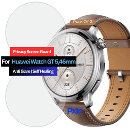 Huawei Watch GT 5 46mm Smartwatch Privacy Screen Guard for | Privacy Filter | Anti-Glare, Fingerprint Resistant (Pack of 2)