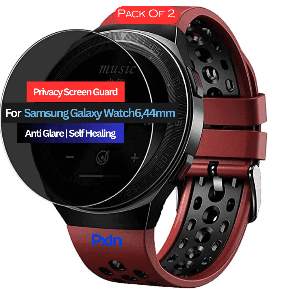 Samsung Galaxy Watch6 44mm Smartwatch Privacy Screen Guard for | Privacy Filter | Anti-Glare, Fingerprint Resistant (Pack of 2)
