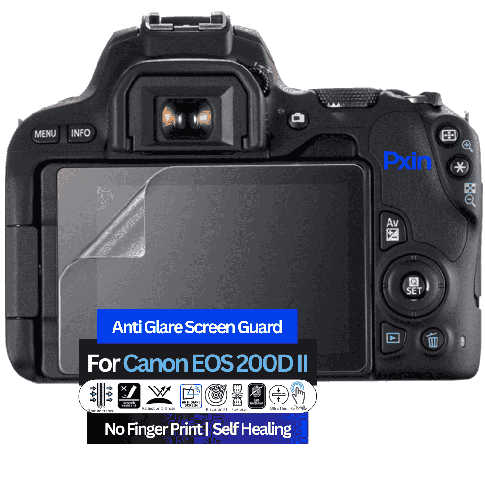 Anti-Glare Screen Guard for Canon EOS 200D II Camera