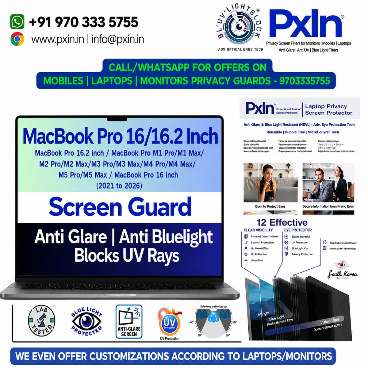 MacBook Pro 16 16.2 inch Antiglare Antiblue Screen guard