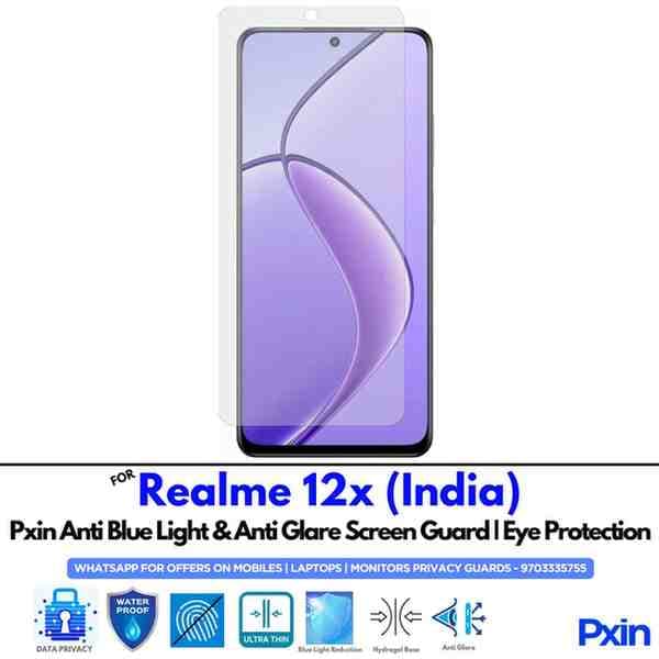 Realme12xIndia Mobile Anti Bluelight and Anti glare Screen Guard