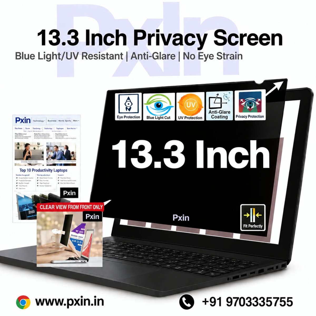 13.3 Inch Anti-Glare Privacy Screen