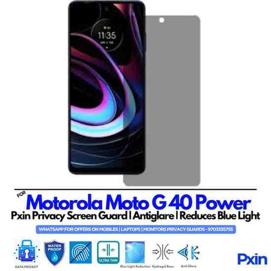 Motorola Moto G40 Power Privacy Screen Guard