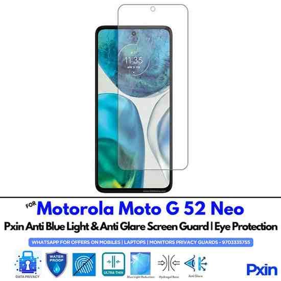 MotorolaMotoG52Neo Mobile Anti Blue Light and Anti Glare Screen Guard