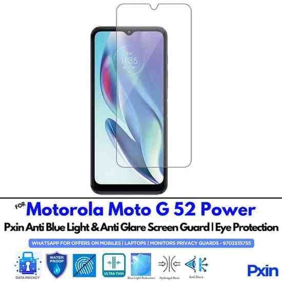 MotorolaMotoG52Power Mobile Anti Blue Light and Anti Glare Screen Guard