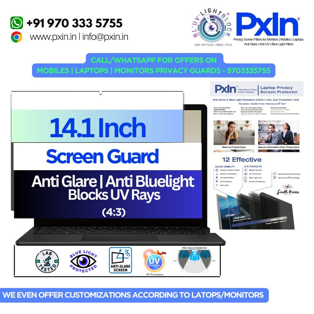 13.3 Inch (16:9) Laptop Magnetic Anti Blue Light & Anti Glare Screen Guard - Image 1