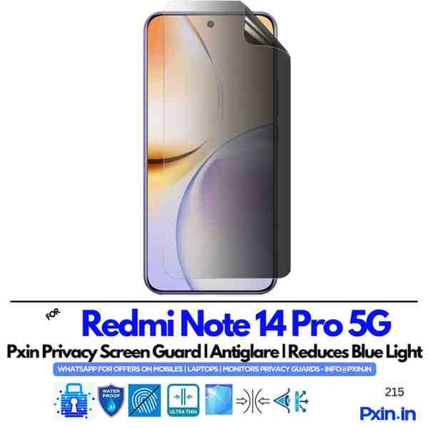 RedmiNote14Pro5G Privacy screen guard