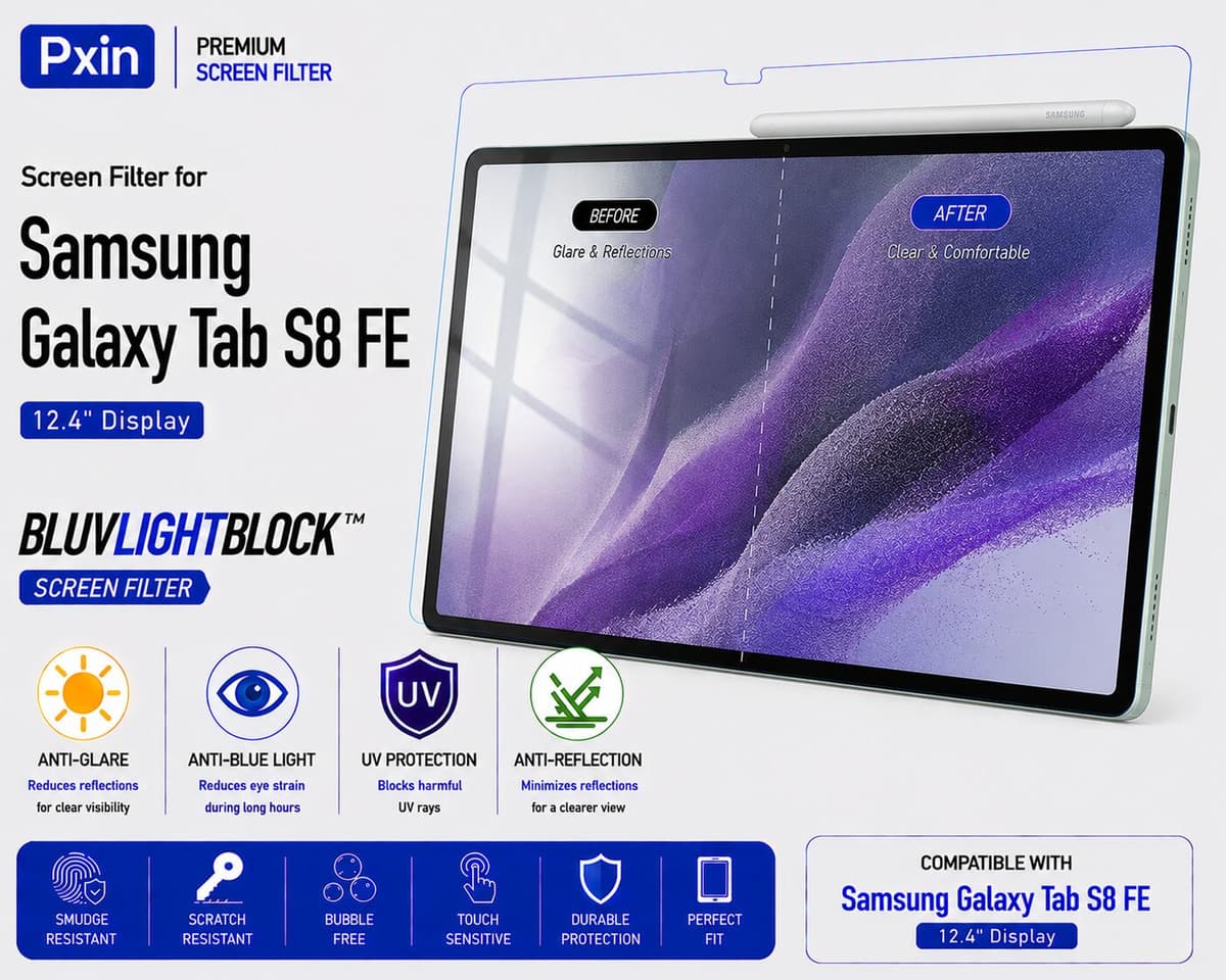 Anti Blue Light & Anti Glare Screen Guard for Samsung Galaxy Tab S8 FE - Image 1