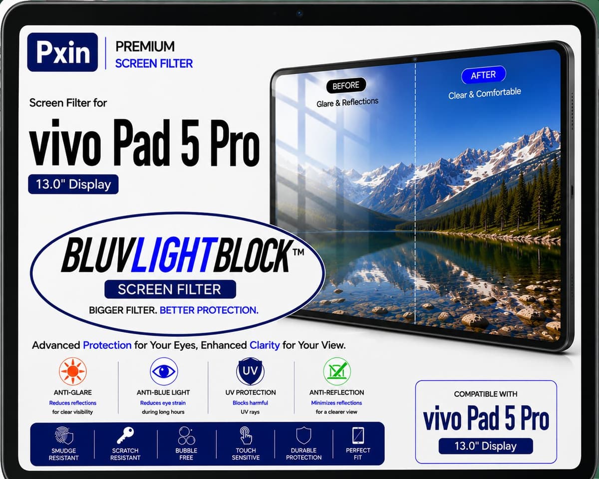 Anti Blue Light & Anti Glare Screen Guard for Vivo Pad 5 Pro - Image 1