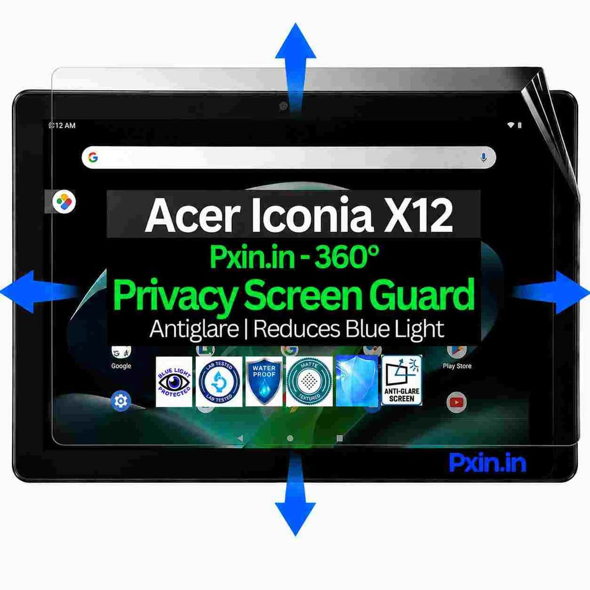 Privacy Screen Guard (Anti-Blue & Anti-Glare) for Acer Iconia X12 - Image 1