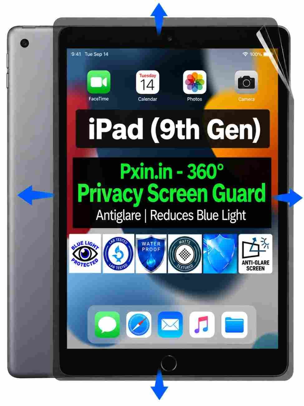 Privacy Screen Guard (Anti-Blue & Anti-Glare) for iPad (9th Gen) iPad (9th Gen) - Image 1