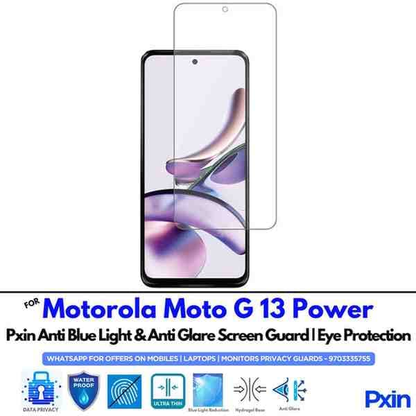 MotorolaMotoG13Power Mobile Anti Blue Light and Anti Glare Screen Guard