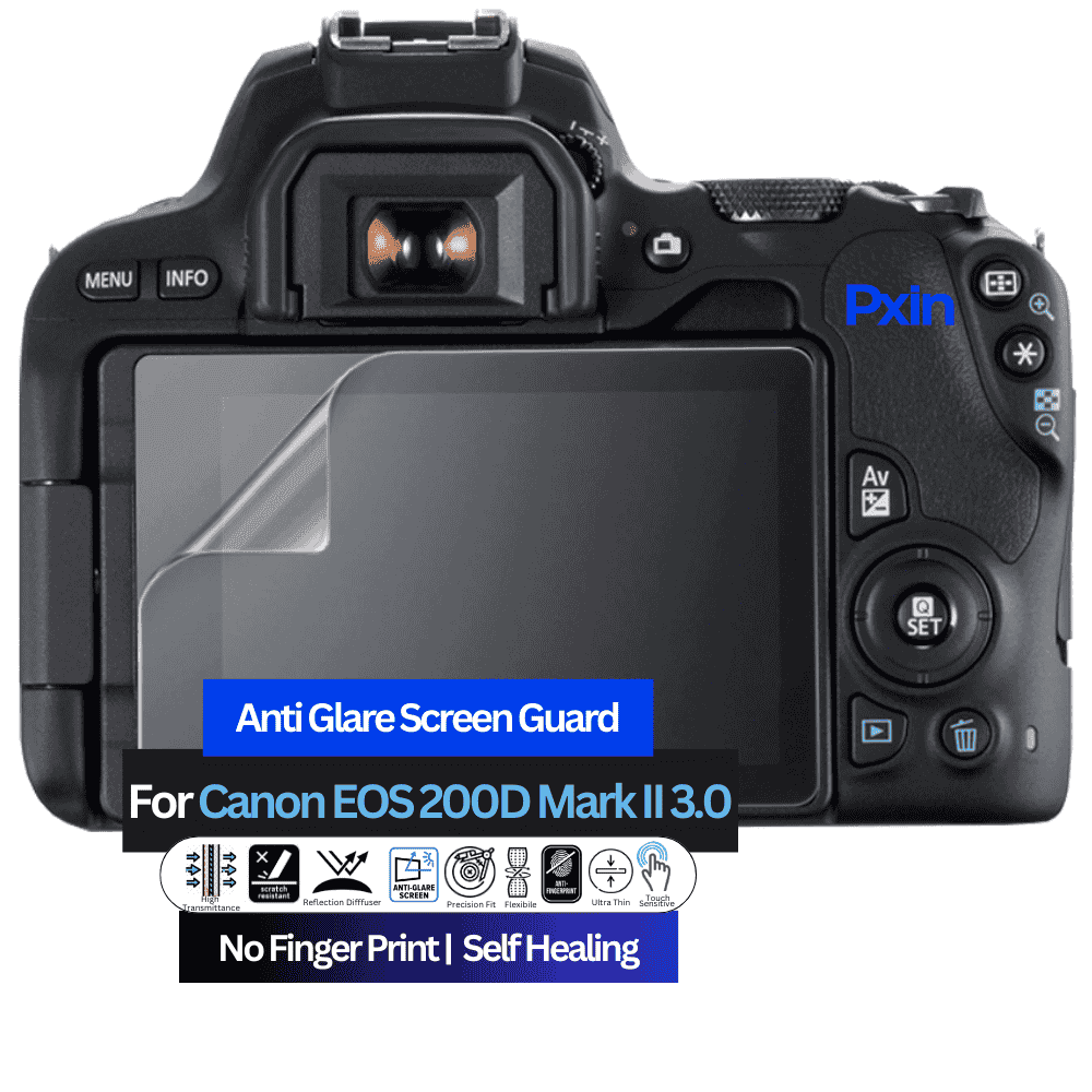 Anti-Glare Screen Guard for Canon EOS 200D Mark II 3.0 Camera
